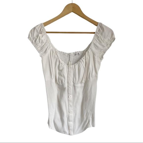 Reformation Honor Off the Shoulder Button Up Top - Picture 3 of 8